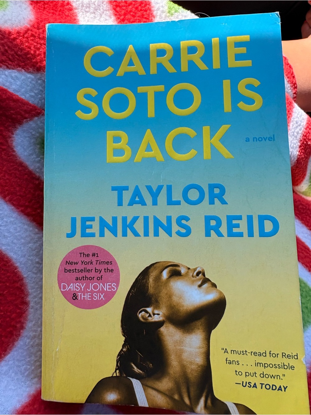 Carrie Soto Is Back - Yellow/Blue Cover paperback book